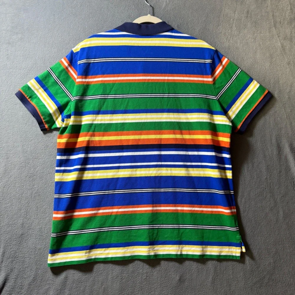 Polo Ralph Lauren Mens XL Classic Fit Striped Short Sleeve Polo Multi Color